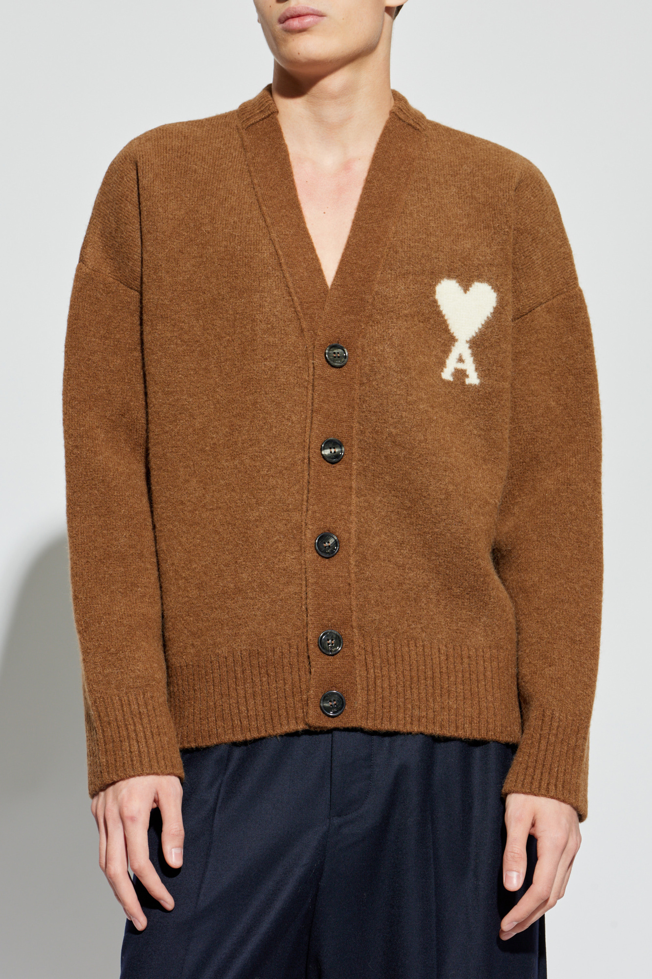 Ami Alexandre Mattiussi Cardigan with logo | Men's | Vitkac